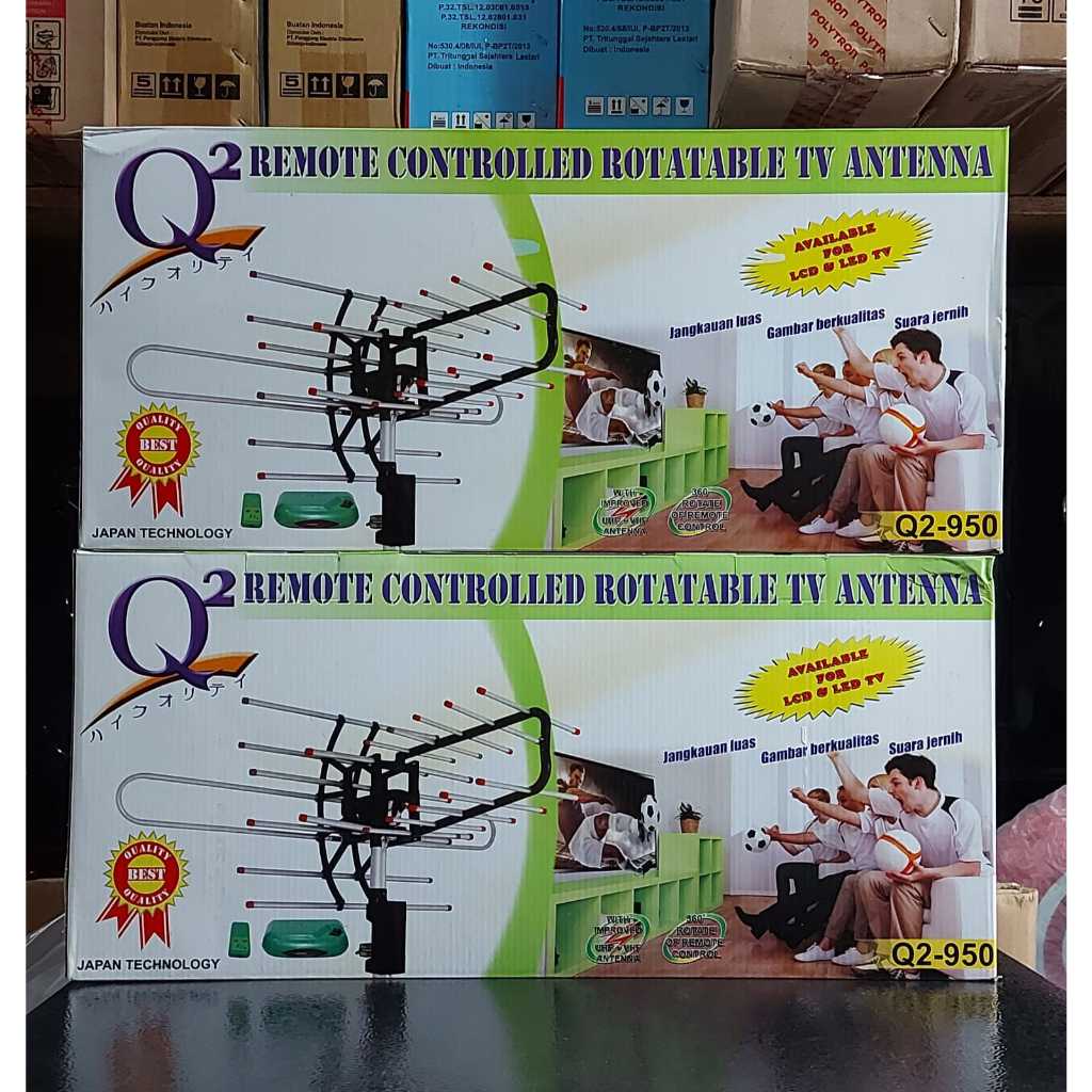 Antena TV Remot Merk Q2 type Q2 950 untuk TV LCD dan LED
