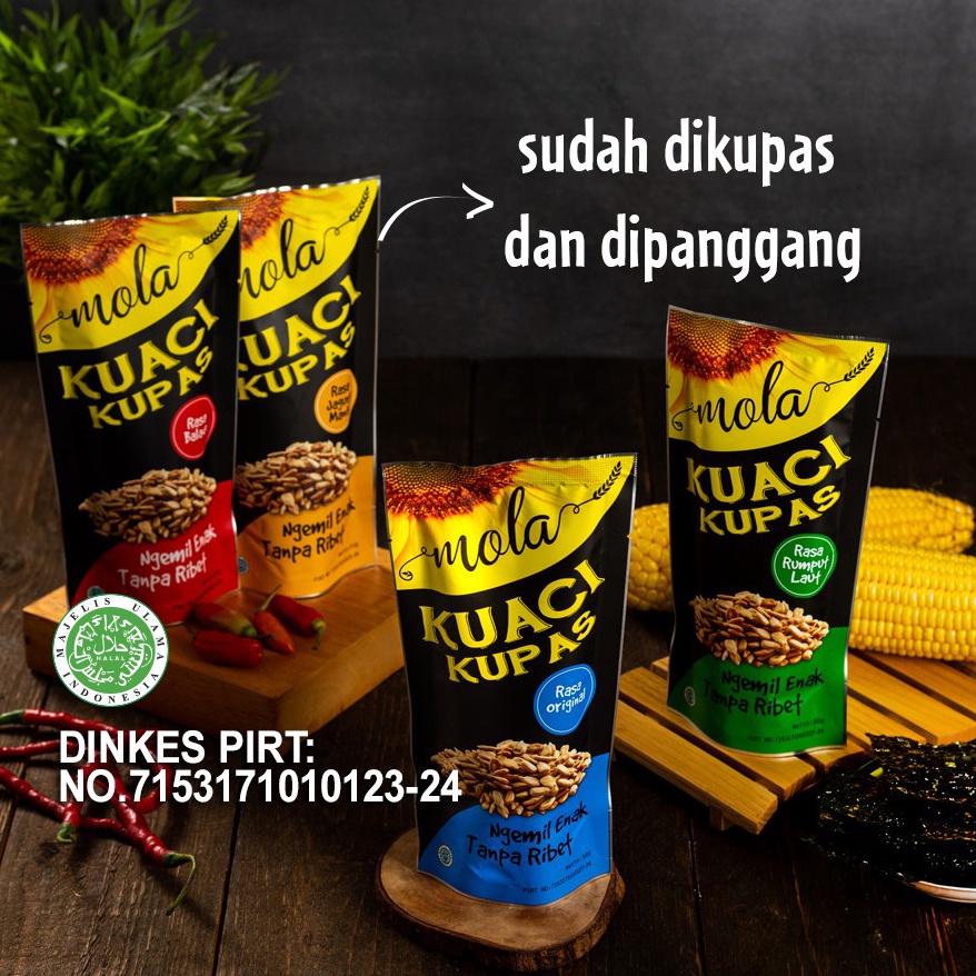 

76 Mola Kuaci Kupas Panggang / kuaci bunga matahari / Sunflower Seed 100