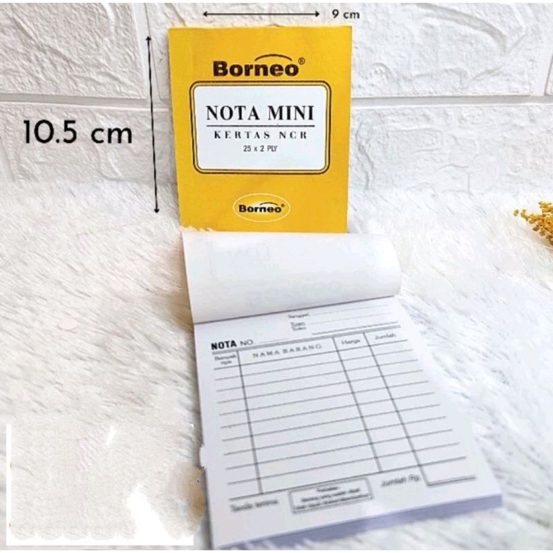 

Nota Mini 2ply 25lembar merk Borneo