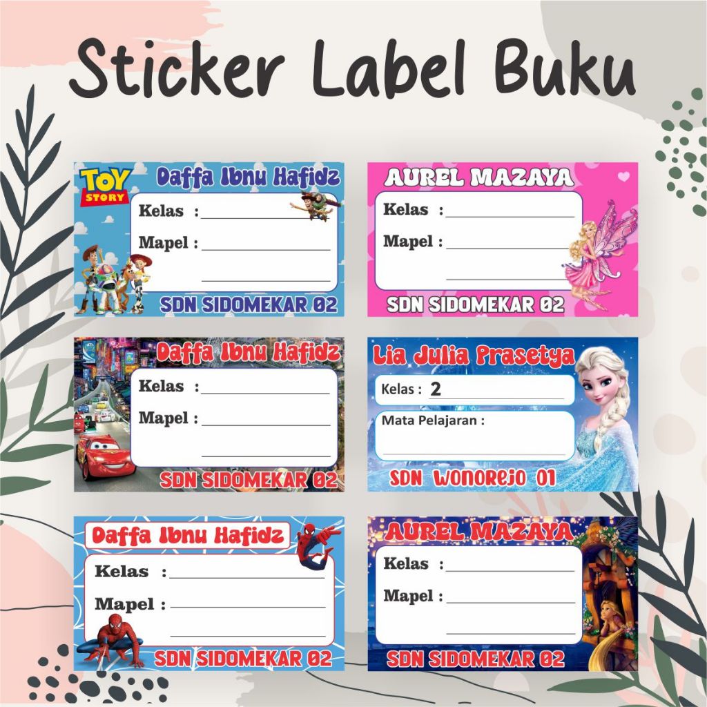 

Sticker Label Buku ( 1 pack isi 20pcs )