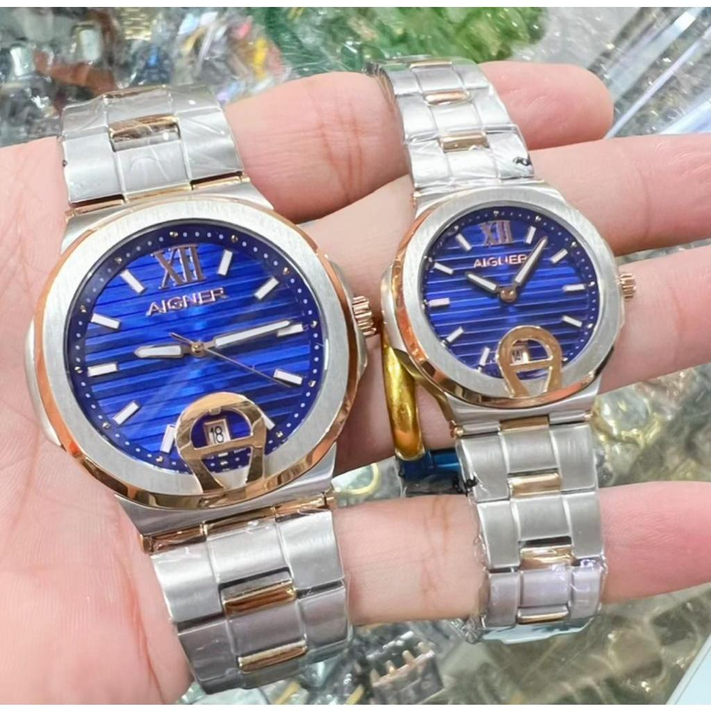 JAM AIGNER PARMA PRIA WANITA / JAM AIGNER COPLE - PASANGAN COUPLE RANTAI ANTI KARAT