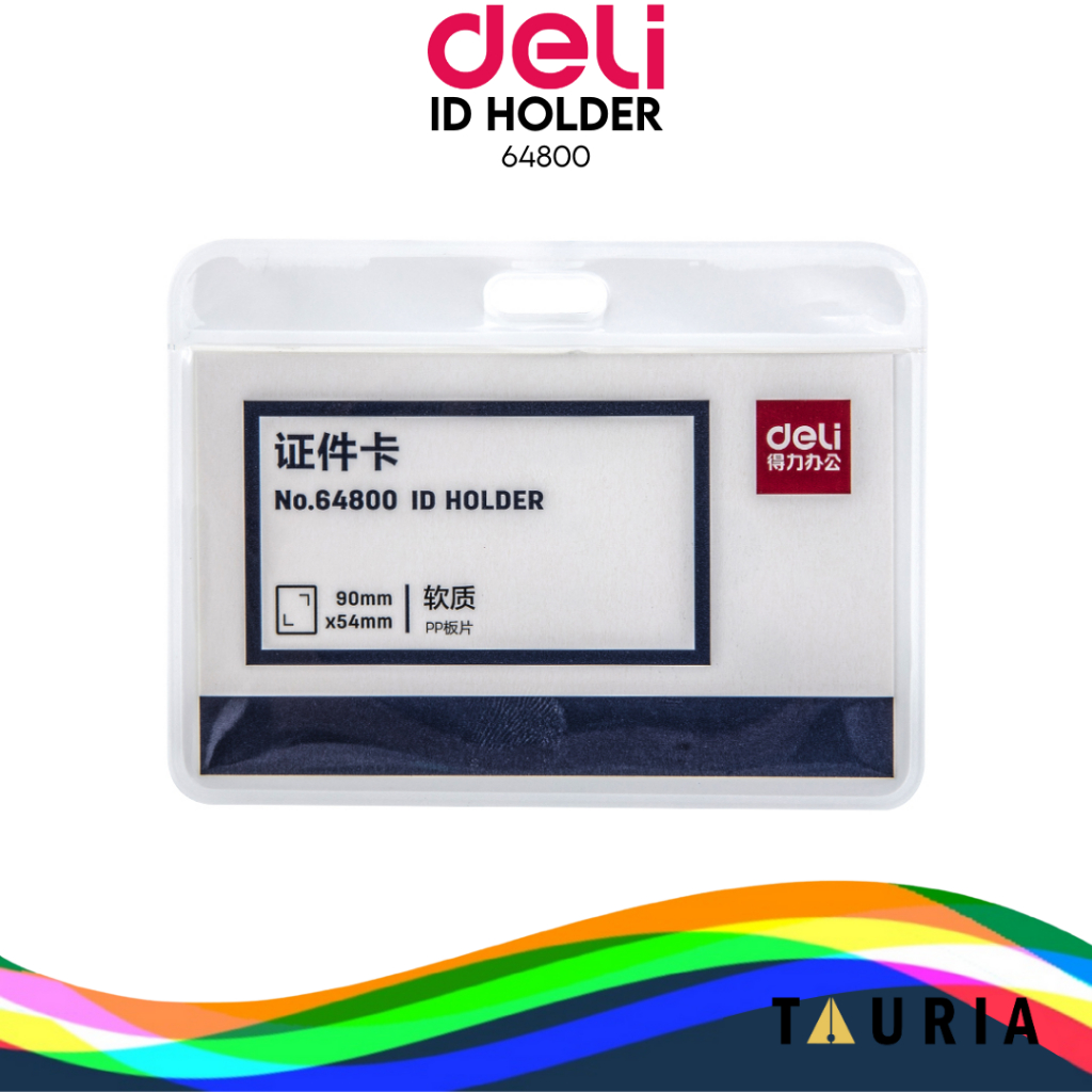 

NAME TAG ID CARD PLASTIK DELI 64800 TEBAL LENTUR ID HOLDER (50 pcs)