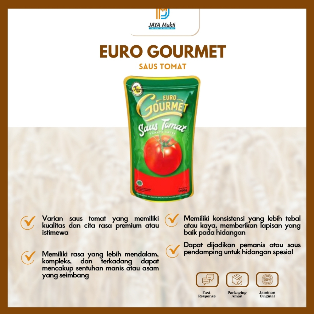 

Euro Gourmet Saus Bumbu Tambahan Masak Kemasan Praktis