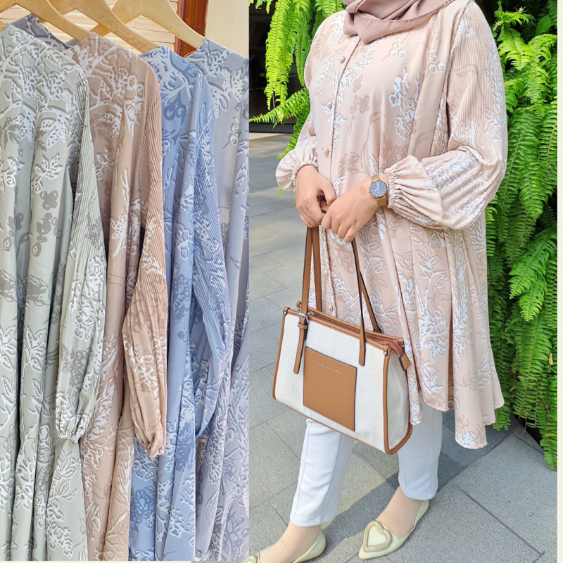 Aletha floral tunik | tunik motif bunga | beavy.id