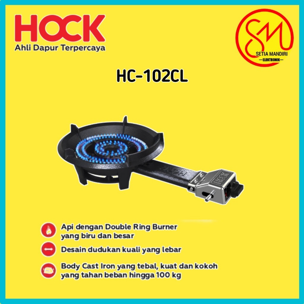 Hock Kompor Gas Cor Body Cast Iron Low Pressure HC-102CL