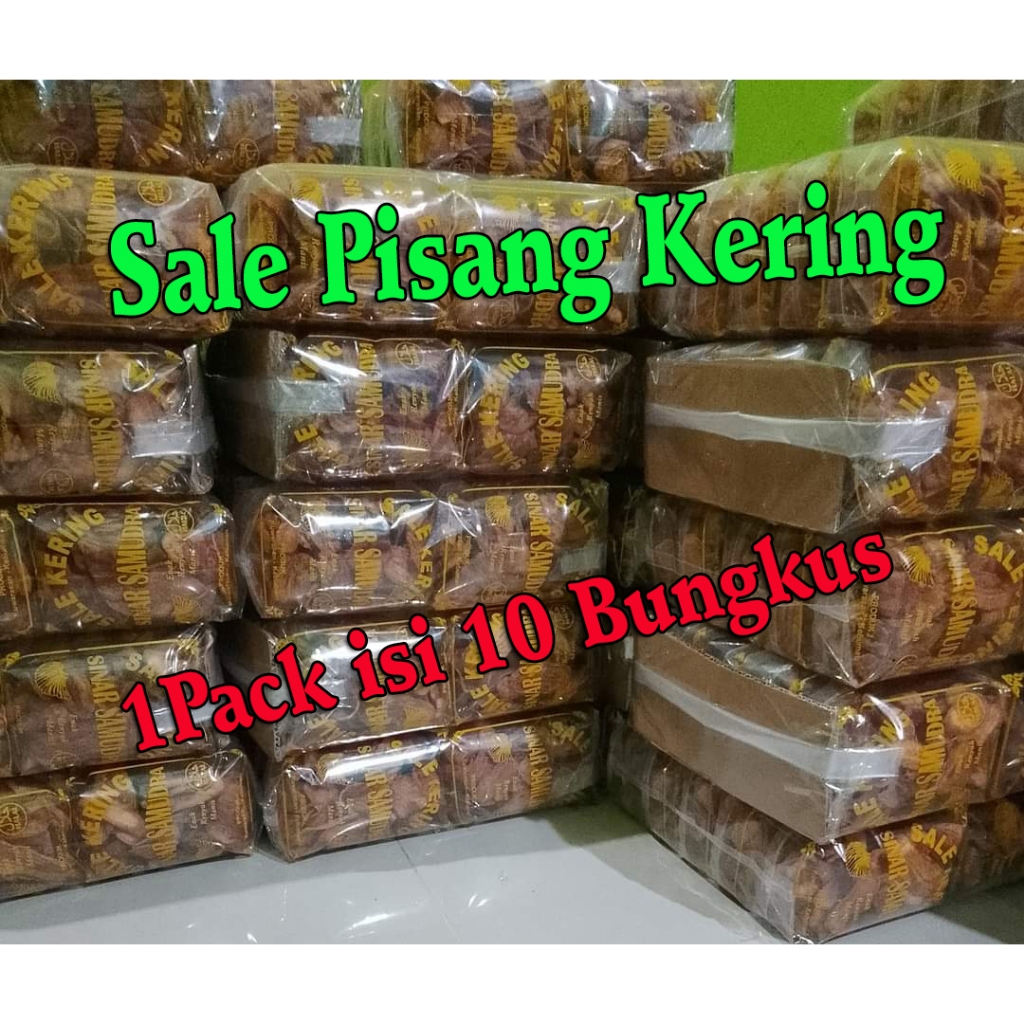 

Sale Pisang Kering / Keripik Pisang / 1 Pack isi 10 Bungkus Oleh-Oleh Khas Kebumen