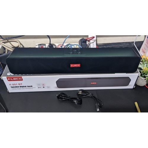 Speaker Soundbar Bluetooth Charging USB Micro Sd Aux Fleco F 551BT