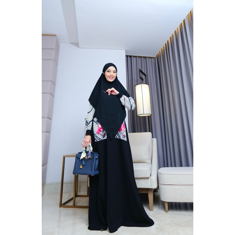 GWEEN BLACK BY JOZA ARINA CLOTHING GAMIS DRESS BUSUI SYARI BERGO CANTIK KEREN MURAH