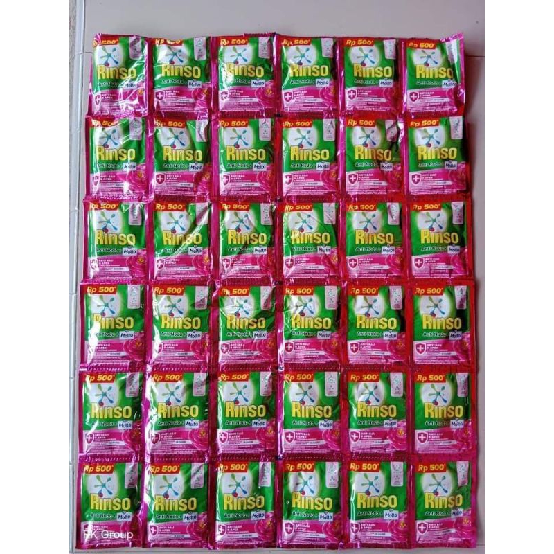 (12biji) Rinso Cair Sachet 500