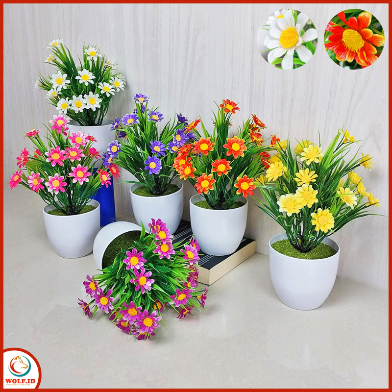 RIRIK STORE - BUNGA HIAS PLASTIK POT BESAR