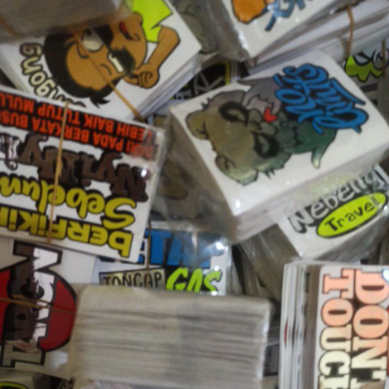 STIKER CUTING TUMPUK STIKER GROSIR CUTING TUMPUK