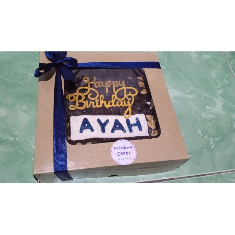 

Brownies custom free tulisan Tnp pengawet