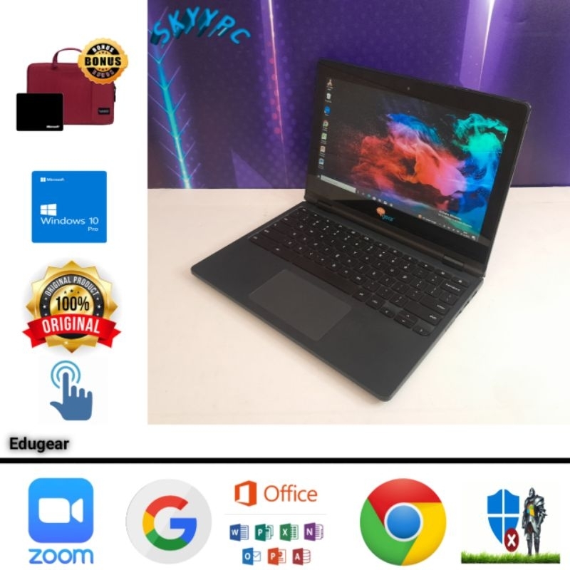 Laptop Flip Edugear Ram 4GB/32+128SdCard Touchscreen - Windows 10 pro