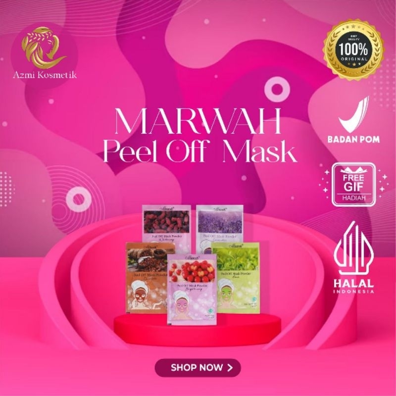 Marwah peel of mask , masker  Marwah, masker whitening powder, masker whitening powder , masker acne