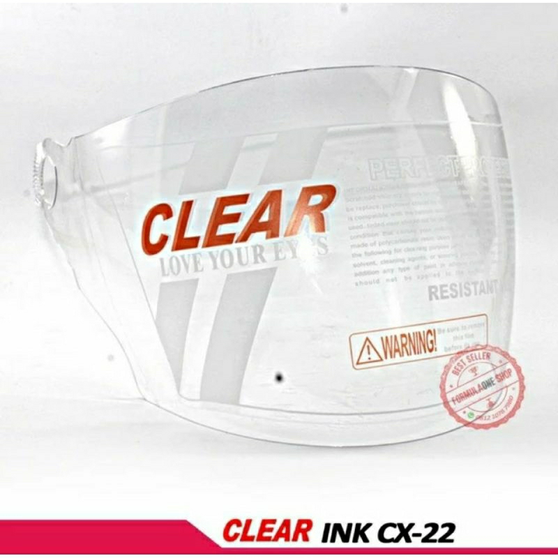 KACA VISOR HELM INK CX22 KYT 2VISION PUTIH&HITAM