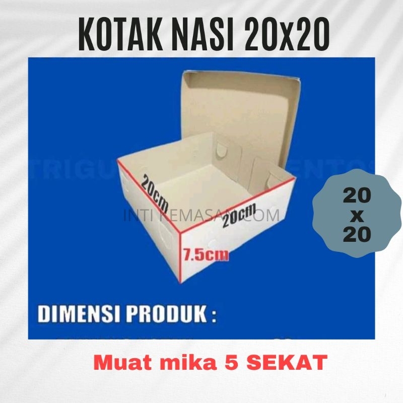 Dus nasi / box nasi / Kotak nasi hajat 20x20