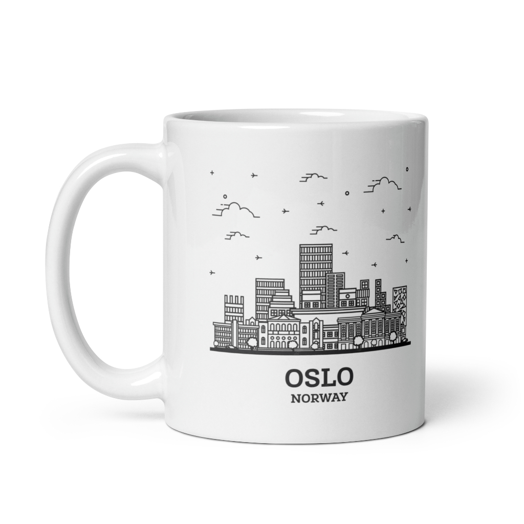 Gelas Oslo Norwegia Mug Oslo Norwegia Souvenir Oslo Norwegia Souvenir Norway Hadiah Mug World City