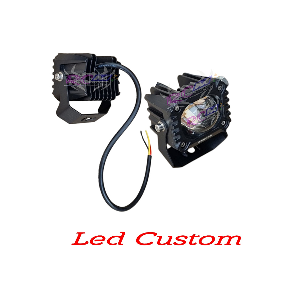 Lampu LED custom universal motor mobil truk 2 warna lampu kabut foglamp custom rxking trail japstyle