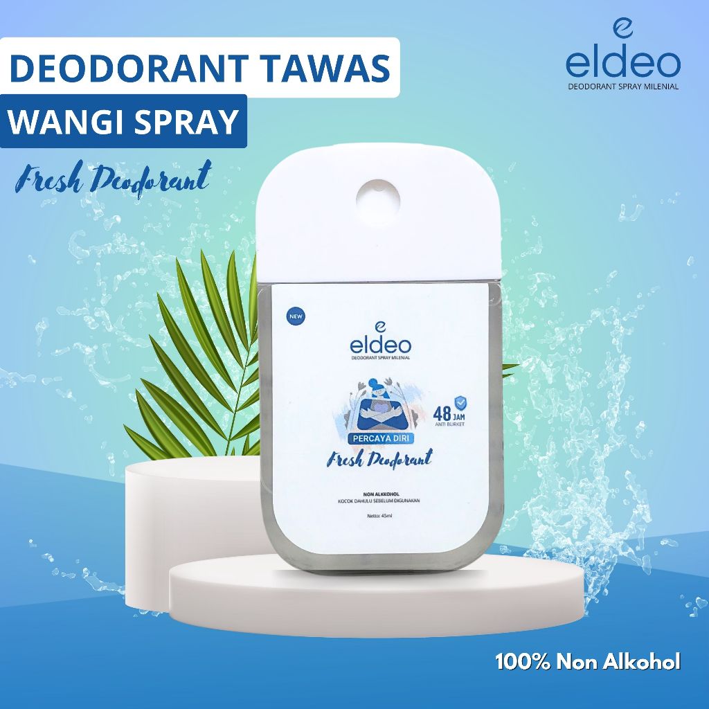 Deodorant Tawas Wangi Alami - Eldeo Deodorant Spray Tawas 45ml