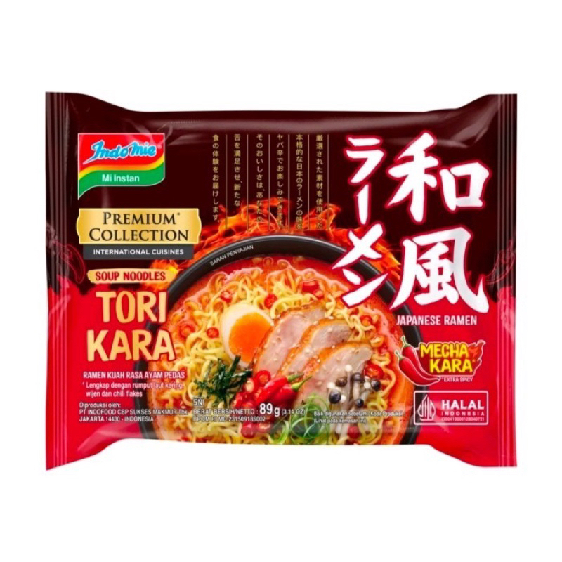 

Indomie Japanesse Ramen Tori Kara Mecha Kara Extra Spicy 89gram