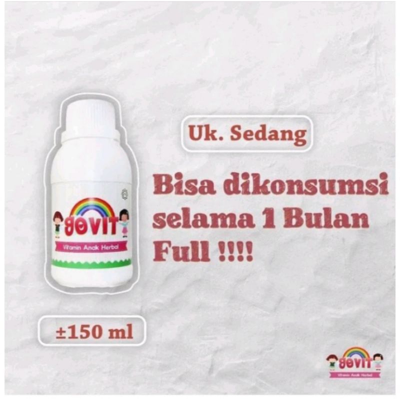 [UK. SEDANG 150ML] GOVIT VITAMIN HERBAL PREMIUM ATASI ANAK GTM