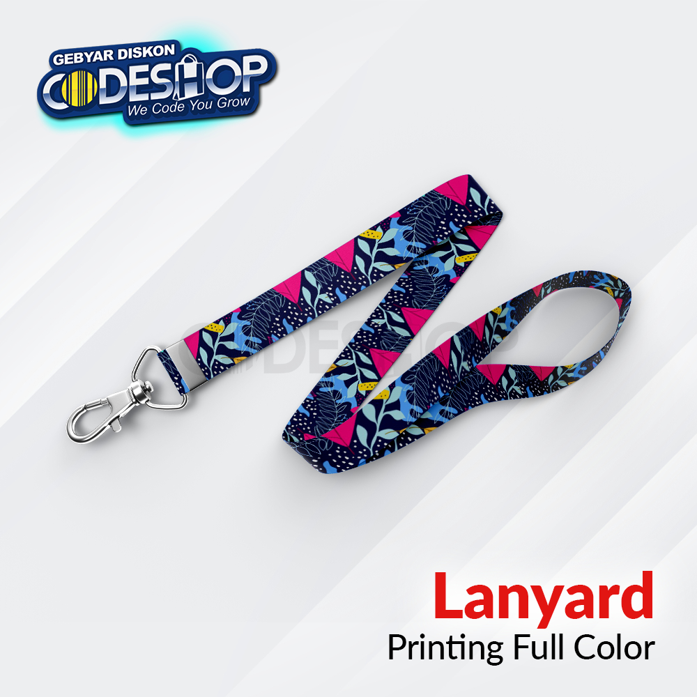 

Custom Tali Lanyard ID Card 90x2,5cm Polyester Printing Full Color