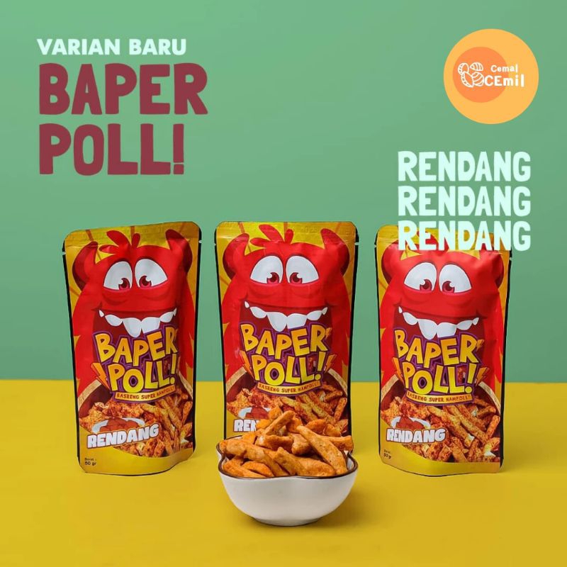 

CEMAL CEMIL - BAPER BASRENG SUPER RASA BBQ / BARBEQUE (50g) JAJANAN KEKINIAN PEDAS GURIH RENYAH