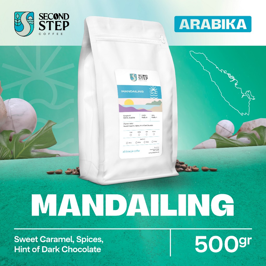 

Kopi Arabika Mandailing Mandheling Arabica Coffee Beans 500gr Biji Bubuk