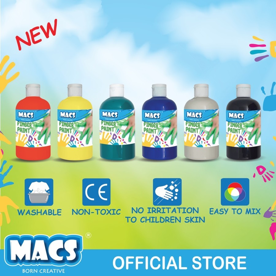 MACS Finger Paint / Finger Painting / Cat lukis 500ml