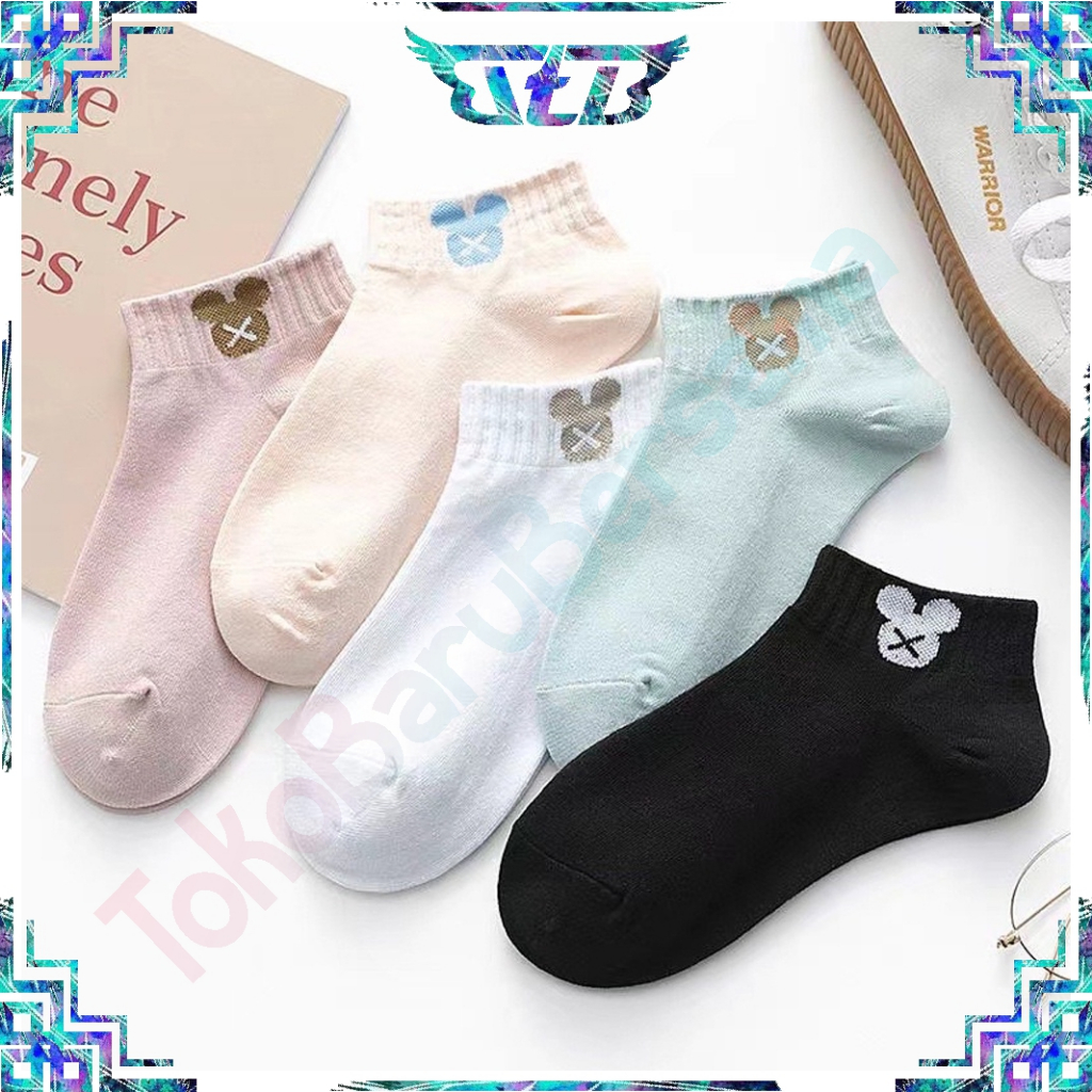 TBB Kaos Kaki Pendek Wanita Fashion Sock Motif Miki Mouse Semata Kaki KK140