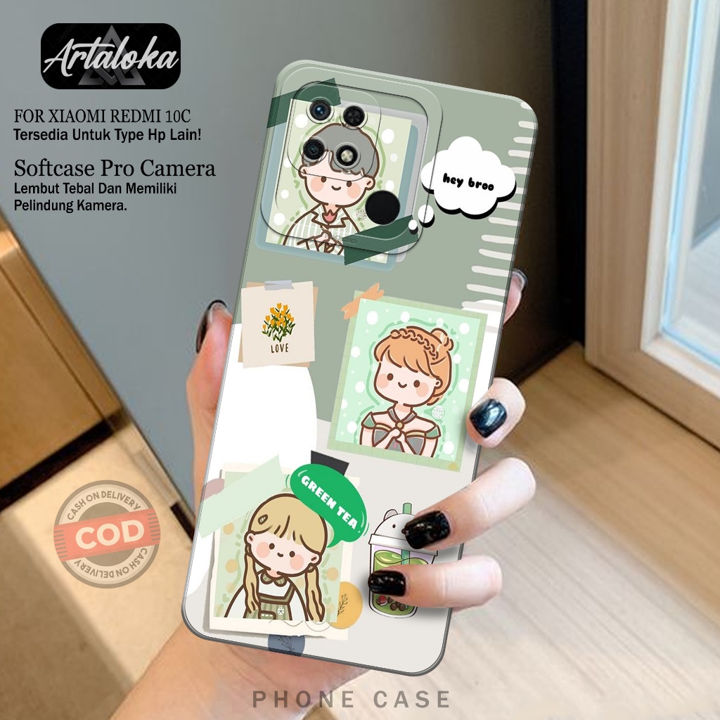 Softcase Hp Xiaomi Redmi 10C Fashion Case Kartun Case Xiaomi Redmi 10C Silikon TPU Pro Camera Casing