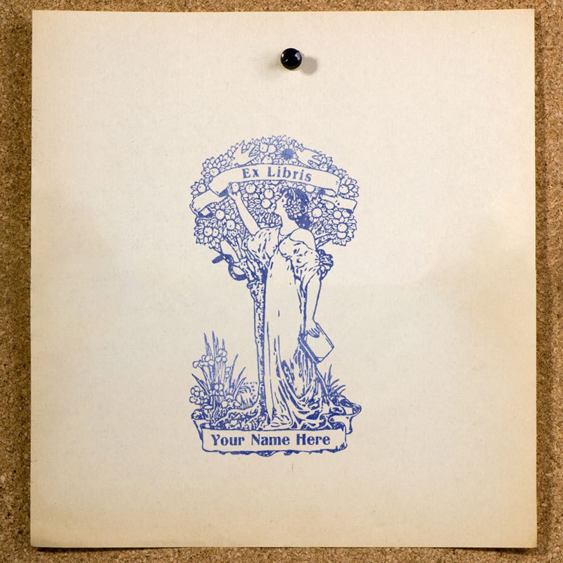 

Stempel Buku Perpustakaan Ex Libris Stamp Custom Nama SE-43