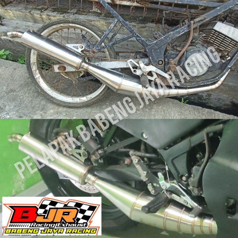 knalpot standar racing Suzuki uki RGR 150 jumbo sprinter full stainless