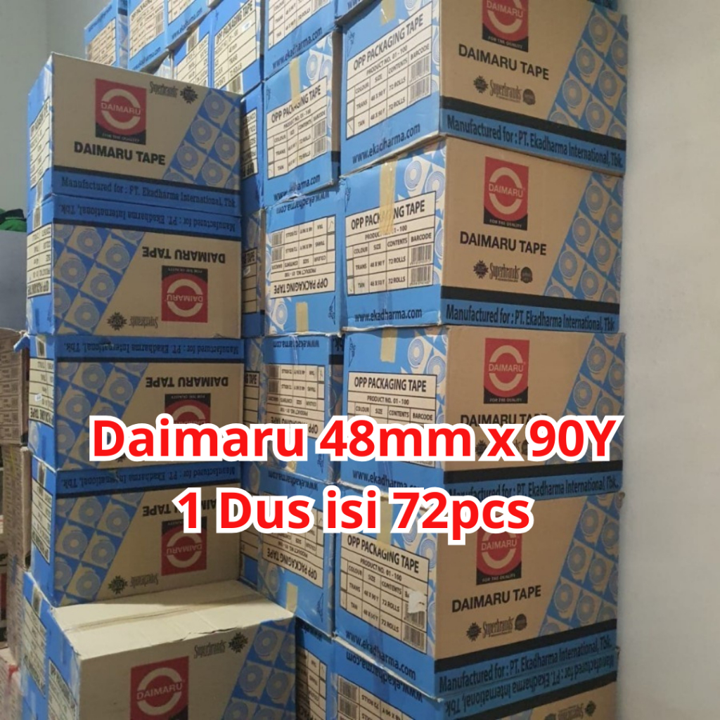 

1 Dus Lakban Daimaru 48mm x 90yard 72pcs Coklat Bening