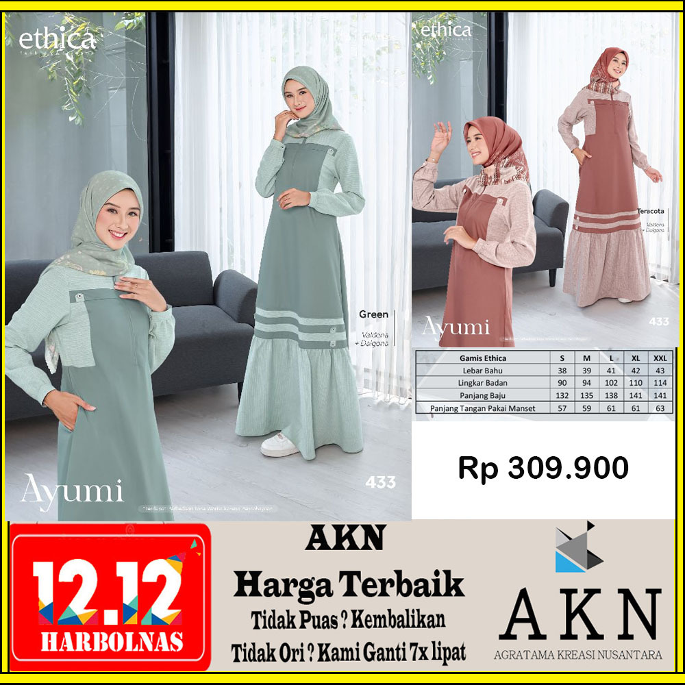 Ethica Ayumi 433 Gamis Terbaru 2024