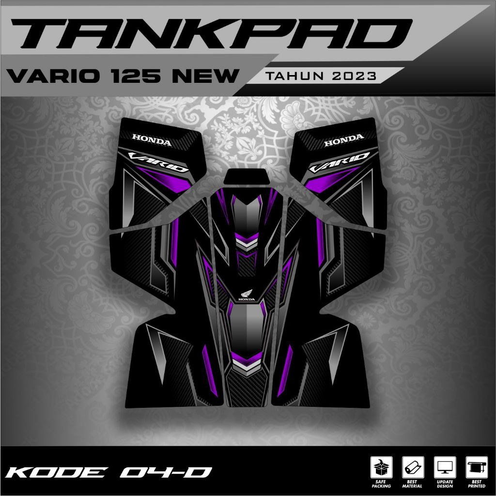 Tankpad Vario 125 New 2022 2023 Tebal Striping Vario Sticker Vario Pelindung Dashboard Vario Deckpad