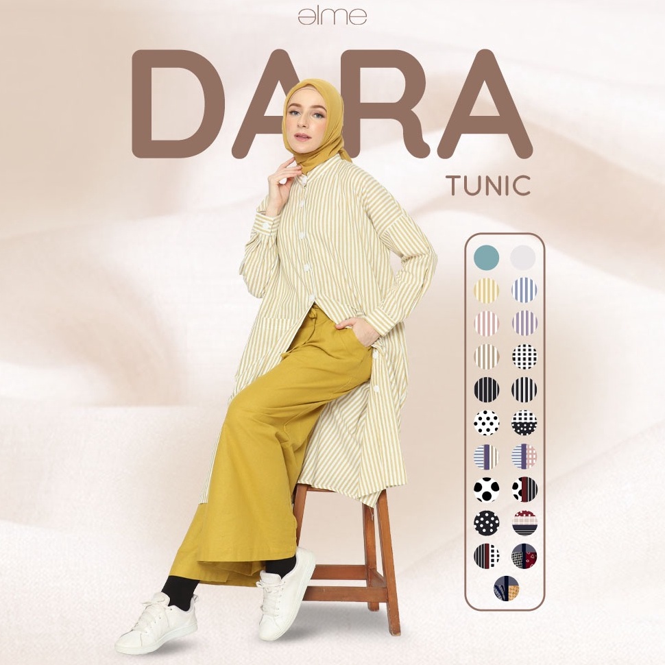 KODE IPC656 DARA TUNIC (Stripes | Patch | Plain) (Long Tunik Wanita)