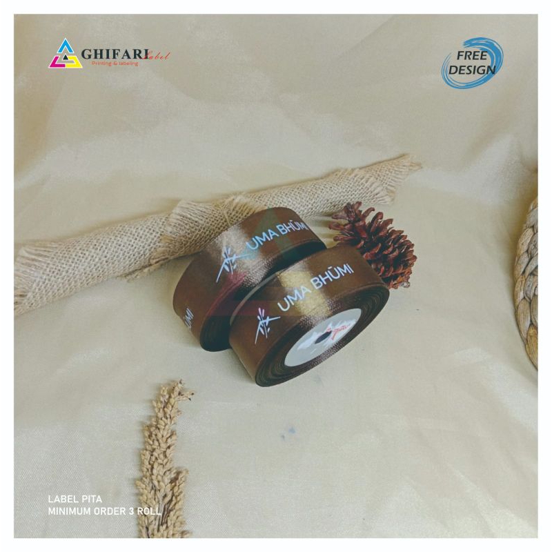 

Label pita custom FREE DESAIN!!(1-3 hari beres)/pita bucket /pita kue