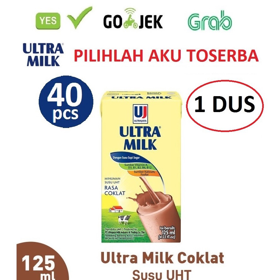 

[MKK] Susu Ultra Coklat (Cokelat) 125 ml - (1 DUS ISI 40 pcs) 54