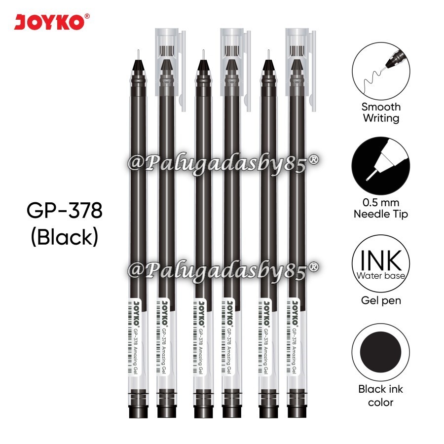 

(1 Biji) GROSIR Gelpen JOYKO GP-378 Amazing Gel 0.5 Gel Pen Hitam / Bolpen Joyko GP-378 (1 Biji)