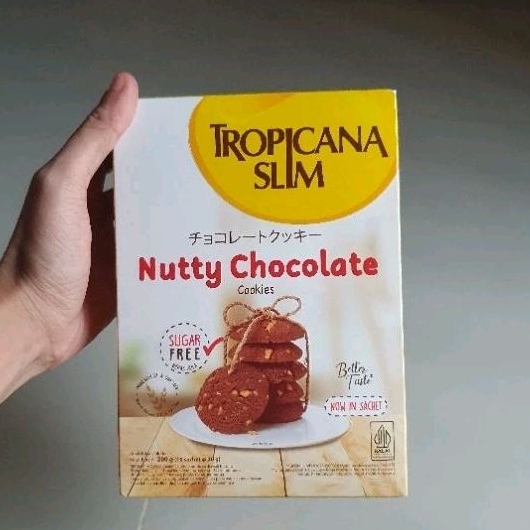 

Tropicana Slim Cookies NUTTY CHOCOLATE COKLAT Sugar free 200gr