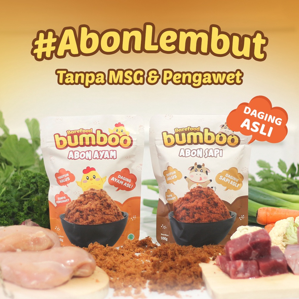 

FP65P873 BUMBOO Abon Asli - Tekstur Lembut MPASI Si Kecil - Sumber Protein - Tanpa MSG - Tanpa Pengawet afz8