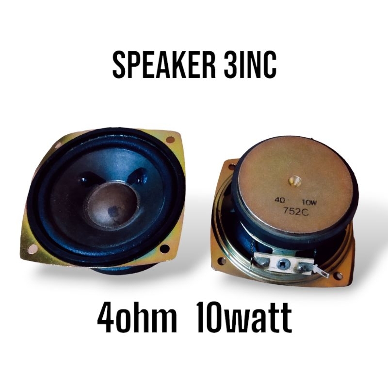 Speaker 3inc 4ohm 10watt / bekas seperti baru
