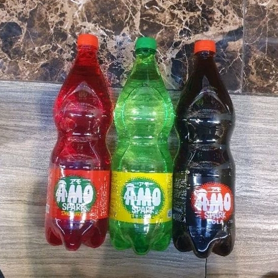 

Amo spark minuman soda per botol rasa COLA / STRAWBERRY / LEMON 1100ml 1,1 Liter