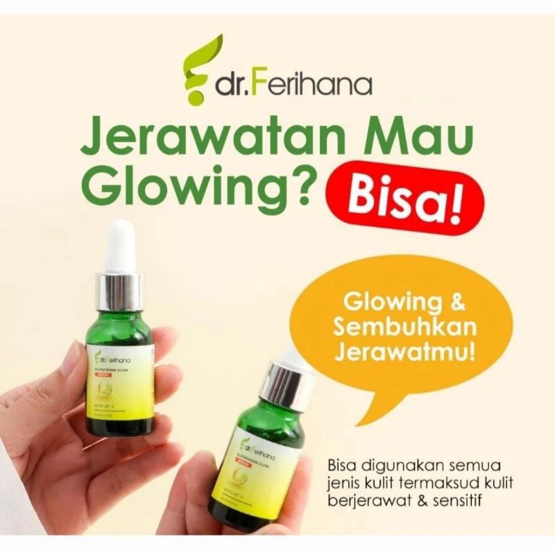 Glutathione Glow serum wajah penghilang bekas jerawat