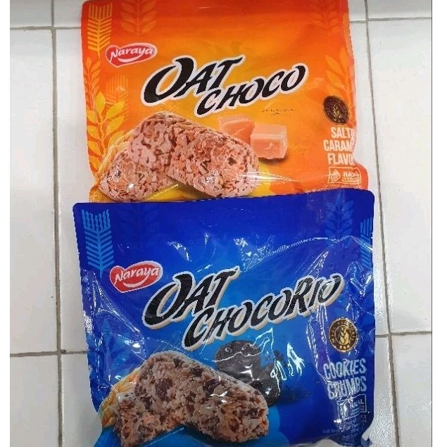 

Naraya Oat Choco snack biskuit oatmeal SALTED CARAMEL / COOKIES CRUMB 320gr