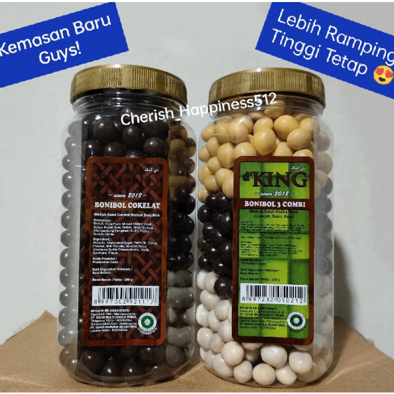 

[✾U36\] 1 Toples D'King Bonibol Cokelat & 3 Combi ~ Salut Cokelat Bentuk Bola Mini [272]