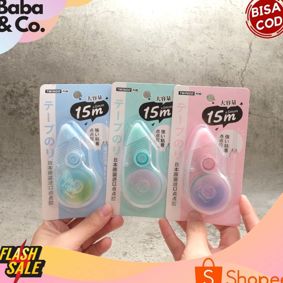 

Terkini GLUE TAPE POLOS (15 METER) BESAR TWINGGO TG-G1523 LEM PITA TWINGGO GLUE TAPE TWINGGO LUCU UNIK MURAH ALAT TULI SEKOLAH KANTOR ATK MURAH BISA COD Terbaru