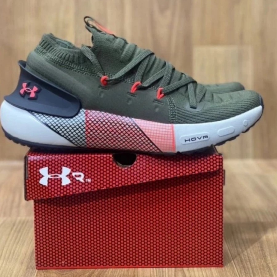 Sepatu Pria Under Armour Hovr Phantom 3 ARMY Original