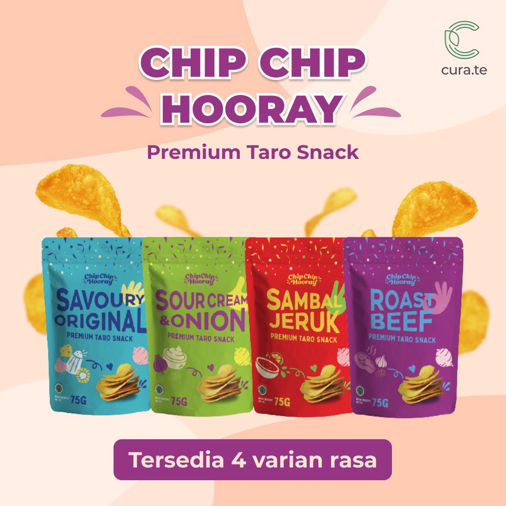 

72 CHIP CHIP HOORAY KERIPIK TALAS PREMIUM | TARO SNACK CEMILAN MAKANAN DIET KRIPIK ➜Stock Banyak